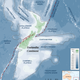 The Alpine Fault runs across New Zealand’s Southern Island. (Image: Alxrk/Wikimedia)
